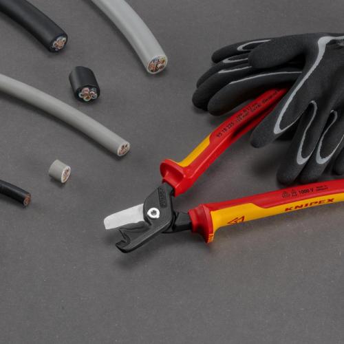 Knipex StepCut XL Cable Shears Insulated VDE Multi-component Grips 225mm 95 18 225